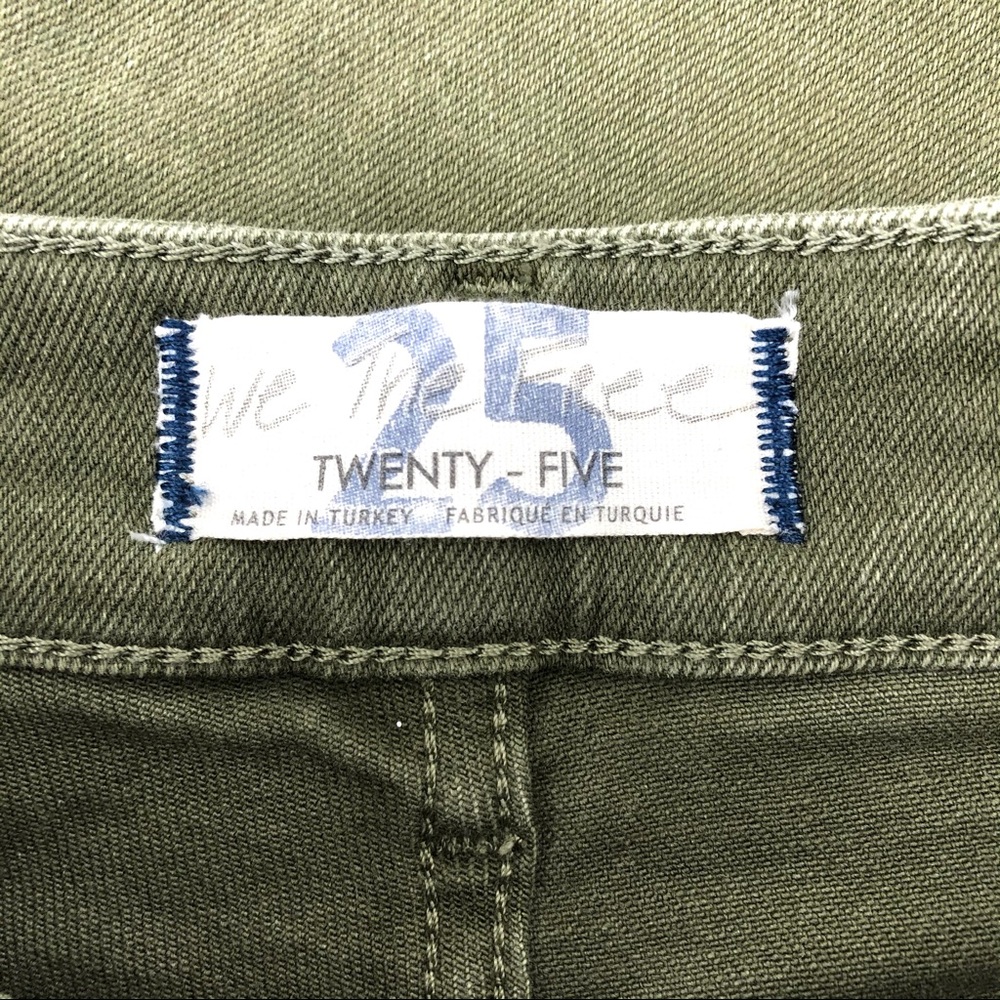 Free People Green High Rise Frayed Hem Jeggings - Picture 5 of 7